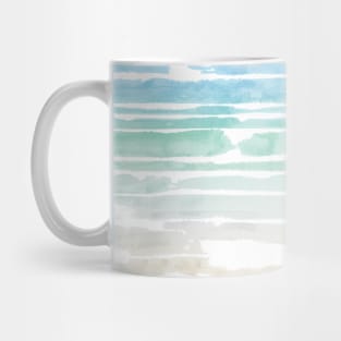 Blue Sunset Stripes Mug